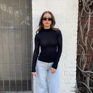 NWT babaton wilbury sweater turtleneck womens size xxs / fits size xxs-s